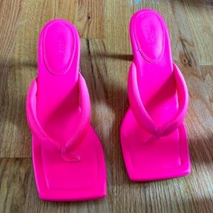 Square toe sandals heel comfortable and stylish